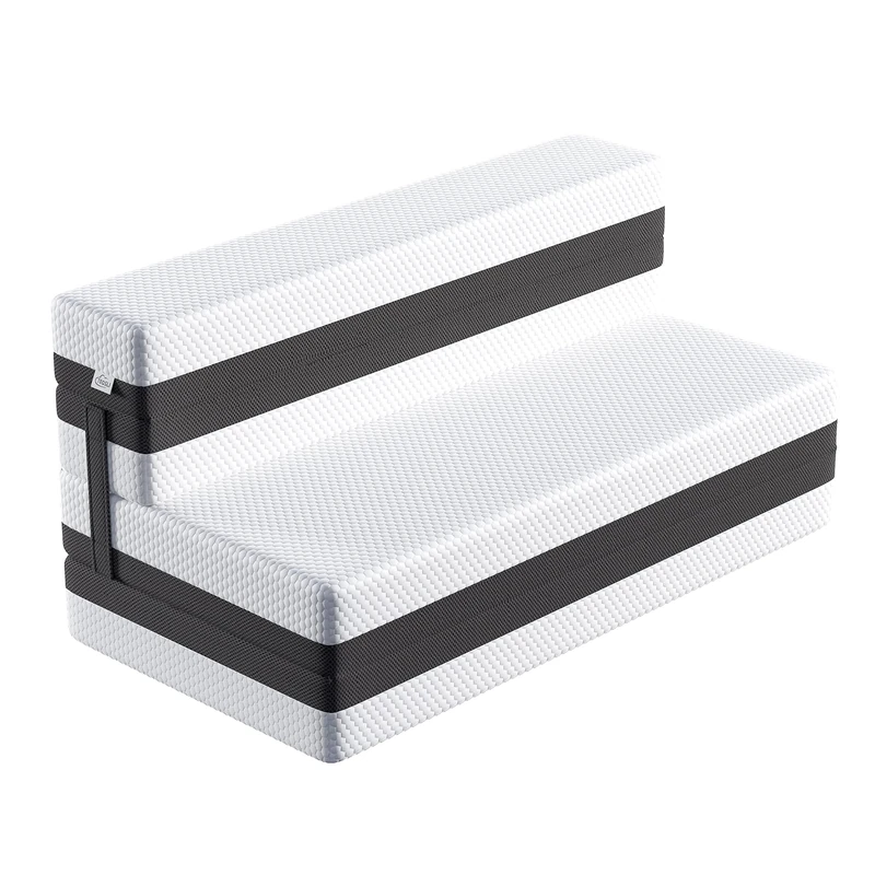 TeQsli Folding Mattress, 3 in 1 Sofa Bed and Folding Mattress with Washable Removable Cover for Home, Camping or Travel(75 x 200 x 15cm)