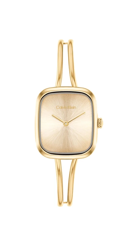 Calvin Klein Two Hand Quartz Movement Watch for Women CK Adore Collection with Gold Colored Stainless Steel Bracelet - 25100132