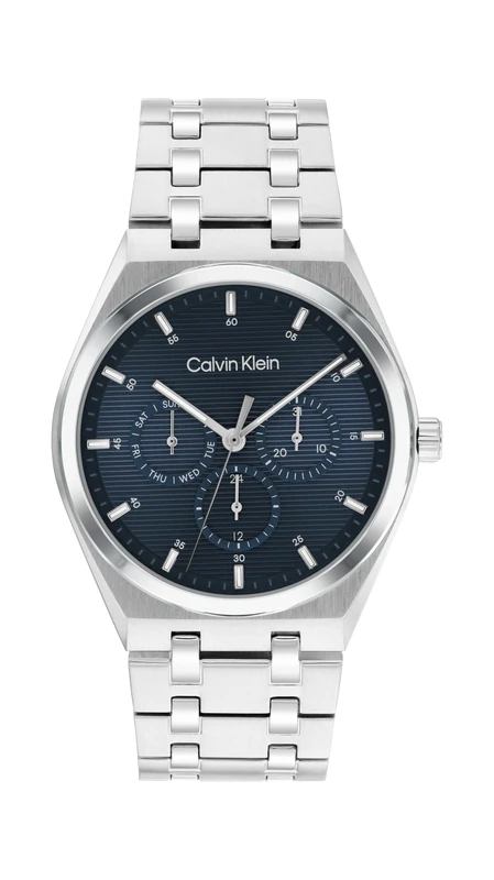 Calvin Klein Analogue Multifunction Quartz Watch for Men CK Motion Collection with Silver Stainless Steel Bracelet - 25200520