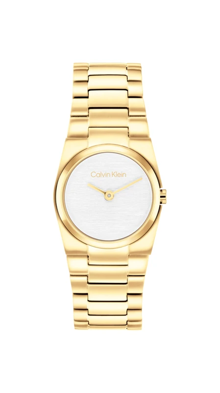 Calvin Klein Two Hand Quartz Movement Watch for Women CK Unite Collection with Gold Colored Stainless Steel Bracelet - 25100122