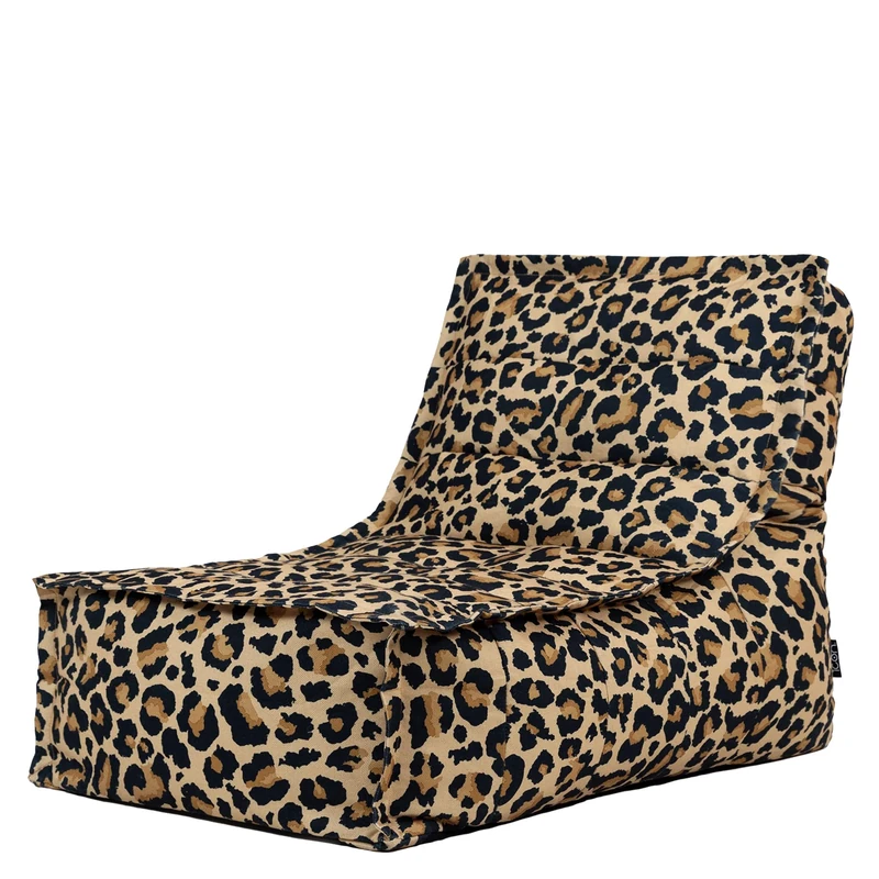 icon Dolce Lounge Bean Bag Chair, Kyoto Leopard Print, Woven Fabric, Large Adult Bean Bag with Filling Included, Comfy Chair, Leopard Print Gifts, Living Room, Living Room Furniture, Bedroom Furniture