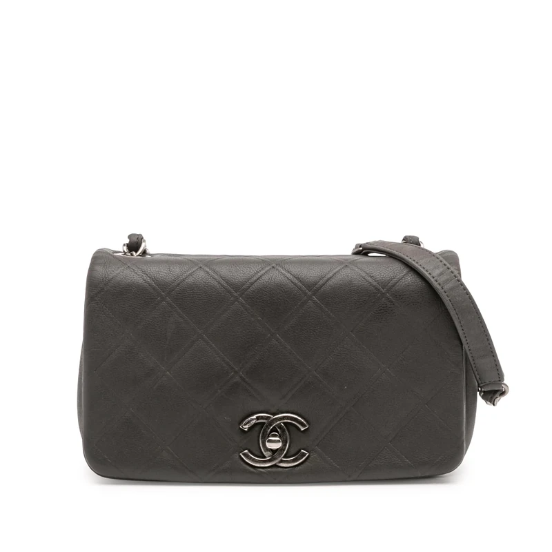 Chanel Pre-Loved Small Diamond Embossed Calfskin New Chic Flap Shoulder Bag