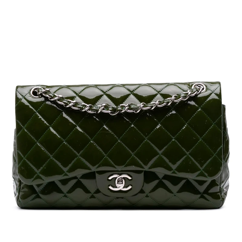 Chanel Pre-Loved Jumbo Classic Patent Double Flap