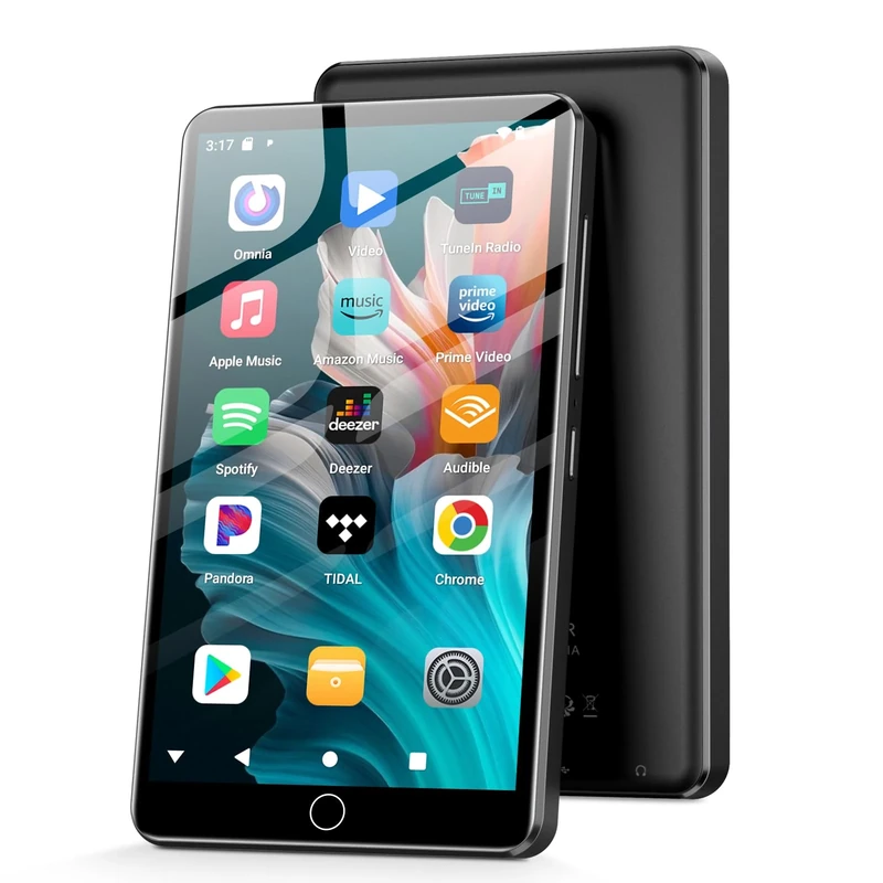 Fanvace 144GB MP3 Players with Bluetooth WiFi, Android 13 OS MP3 MP4 Players with 4" Touchscreen and Speaker, Spotify Music Players with Audible, FM Radio, Amazon Music, Play Store (Black)