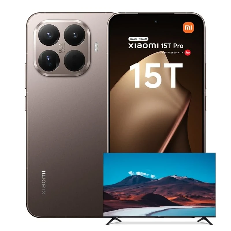 Xiaomi 15T Pro, Smartphone 12+512GB, 6.83" 144Hz Eye-care Display, MediaTek Dimensity 9400+, 50MP Leica 5x Pro Telephoto, 5500mAh, Mocha Brown, Charger Not Included,2-years warranty+Xiaomi TV F 32