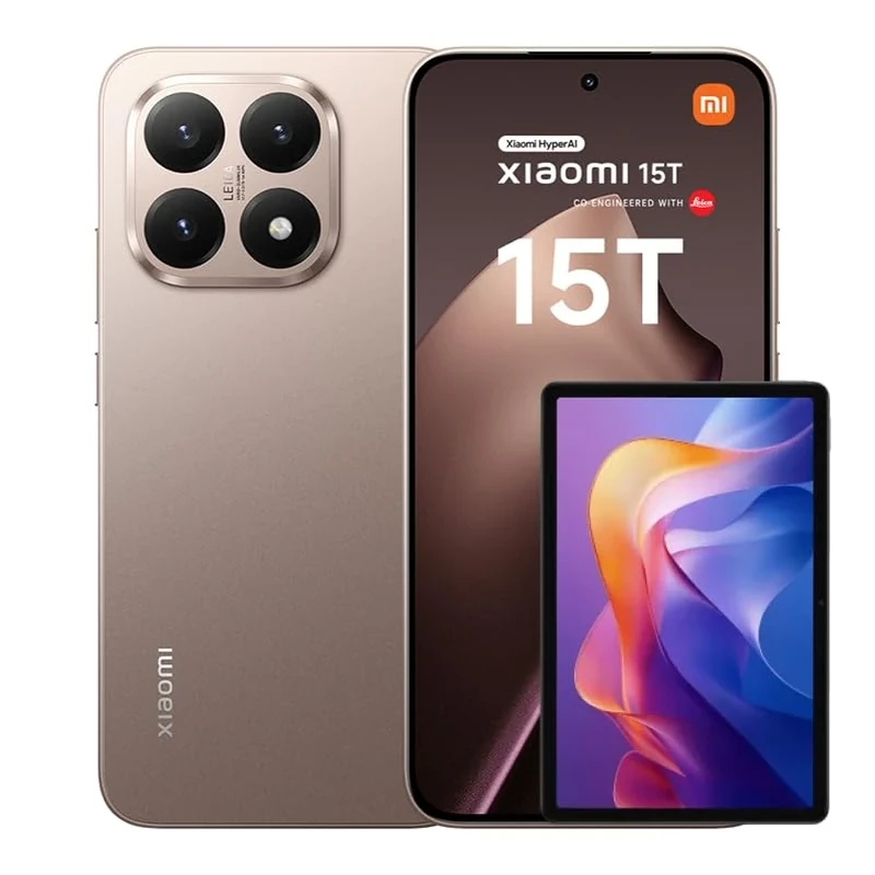 Xiaomi 15T, Smartphone 12+512GB, 6.83" 120Hz Eye-care Display, MediaTek Dimensity 8400-Ultra, 50MP Leica Summilux Optical Lens, 5500mAh, Rose Gold, Charger Not Included,2-years warranty+Redmi Pad 2