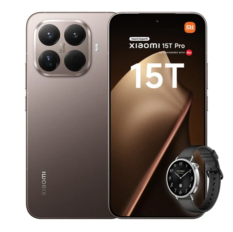 Xiaomi 15T Pro, Smartphone 12+256GB, 6.83" 144Hz Eye-care Display, MediaTek Dimensity 9400+, 50MP Leica 5x Pro Telephoto, 5500mAh, Mocha Brown, Charger Not Included,2-years warranty+Watch S4 41mm
