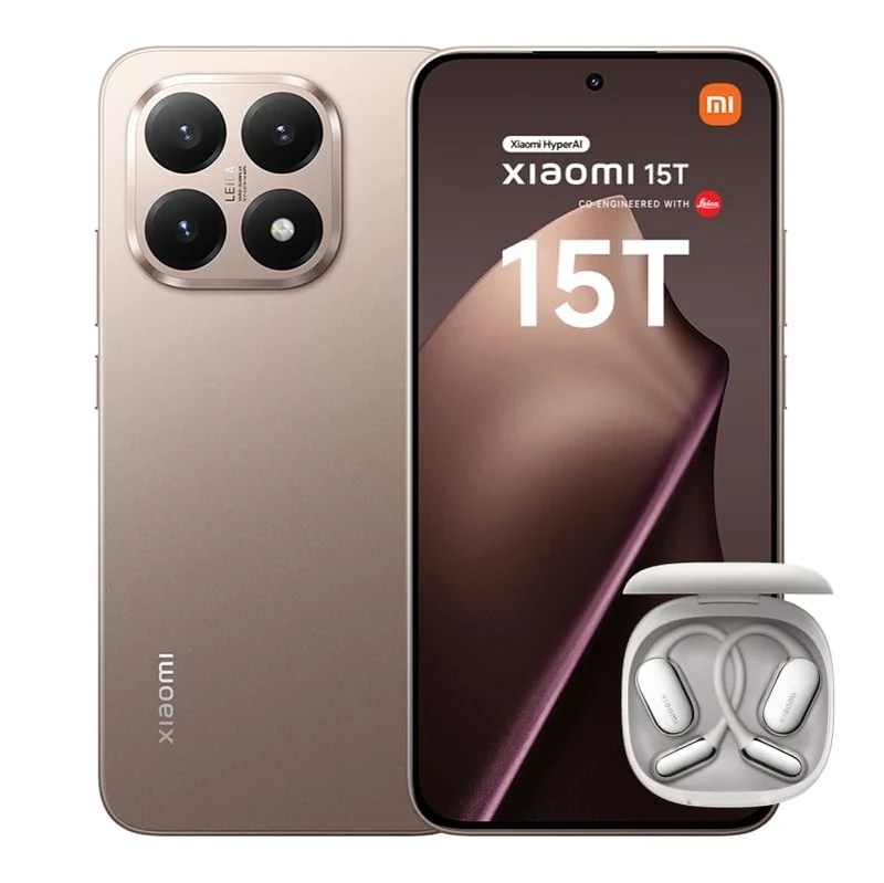 Xiaomi 15T, Smartphone 12+512GB, 6.83" 120Hz Eye-care Display, MediaTek Dimensity 8400-Ultra, 50MP Leica Summilux Optical Lens, Rose Gold, Charger Not Included,2-years warranty+OpenWear Stereo Pro