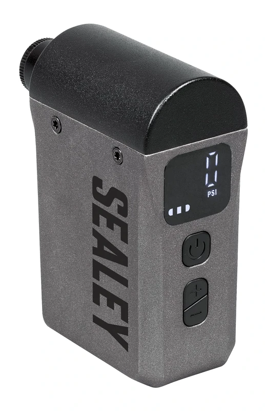 Sealey Mini Digital Bike Pump, Portable Electric Pump with Gauge, 120spi, Bicycle Pump, Rechargeable - CTI100, Black