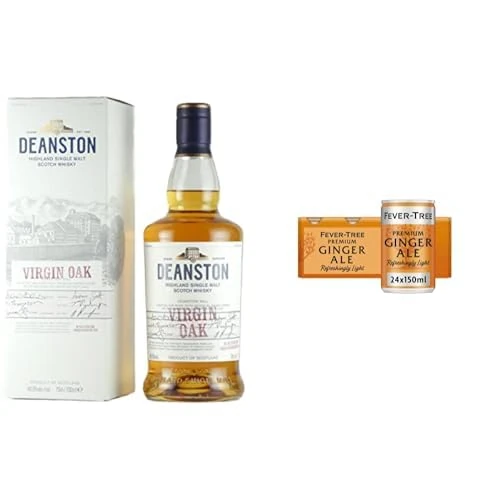 Deanston Virgin Oak Single Malt Scotch Whisky with Fever-Tree Refreshingly Light Ginger Ale