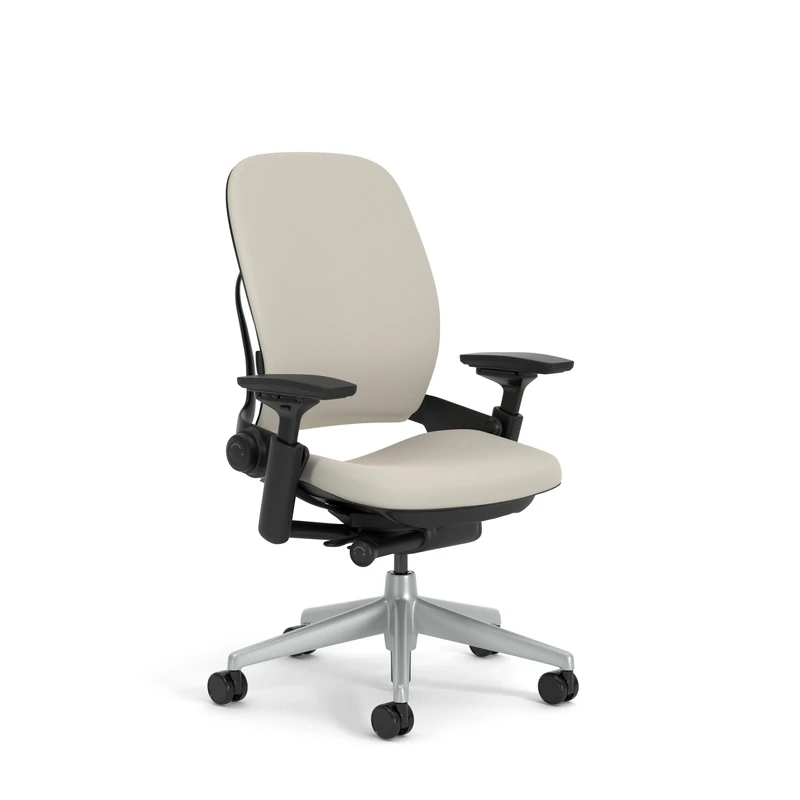 Steelcase Leap Ergonomic Office Chair With LiveBack Lumbar Support And S-Shaped Flexible Backrest Light Grey; Made in Europe - Image 1
