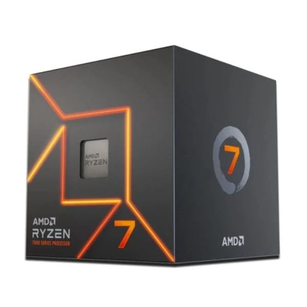 AMD Ryzen™ 7 7700 Processor with Wraith Stealth Cooler (8 cores / 16 threads, unlocked. Zen 4 architecture. 40 MB L2+L3 cache. 65W TDP. Boost clock up to 5.3 GHz. AM5 socket. DDR5 & PCIe 5.0)