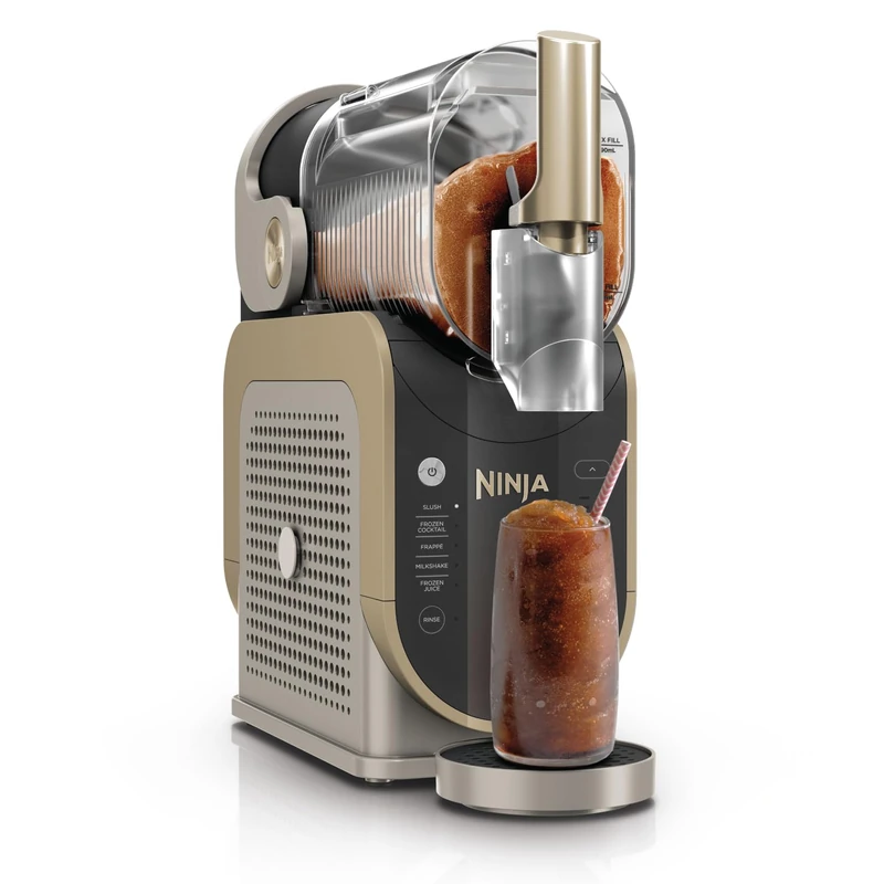 Ninja SLUSHi Frozen Drinks Maker, Create Slush, Frozen Cocktails, Frappé, Milkshakes & Frozen Juice, No Ice or Preperation Needed, WhisperChill Technology, 1.9l Capacity, Stone Gold, FS301UKSTGD