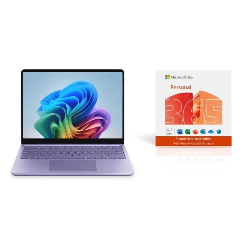 Microsoft Surface Laptop | Copilot+ PC | 13” LCD Touchscreen | Snapdragon® X Plus | 16GB Memory | 512GB Storage | Latest Model | Violet | 3 Month 365