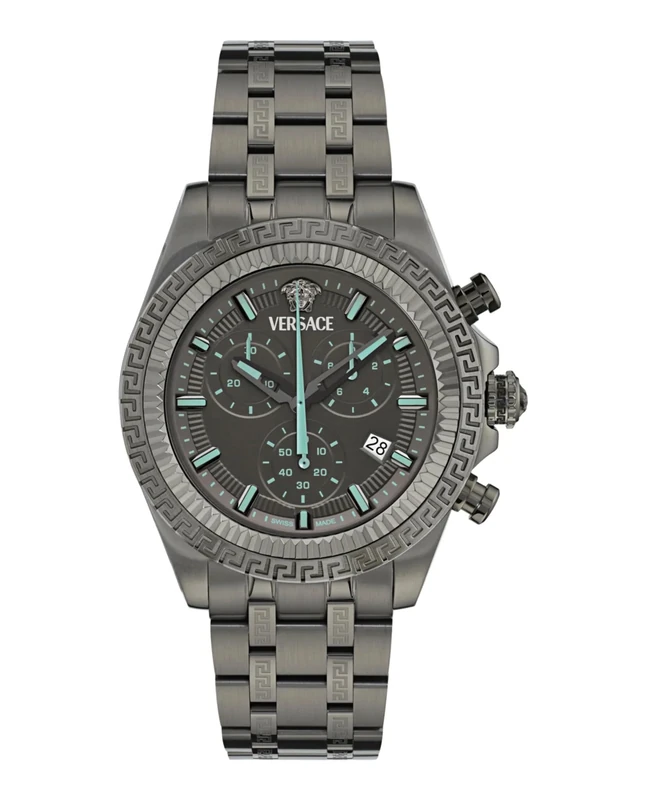 Versace Men's Chronograph Swiss Quartz Watch with Stainless Steel Strap VE0W00625