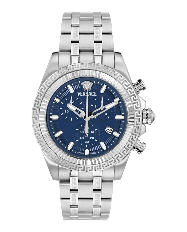 Versace Men's Chronograph Swiss Quartz Watch with Stainless Steel Strap VE0W00325