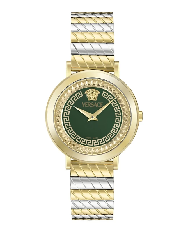 Versace Women's Analogue Swiss Quartz Watch with Stainless Steel Strap VE0O00225