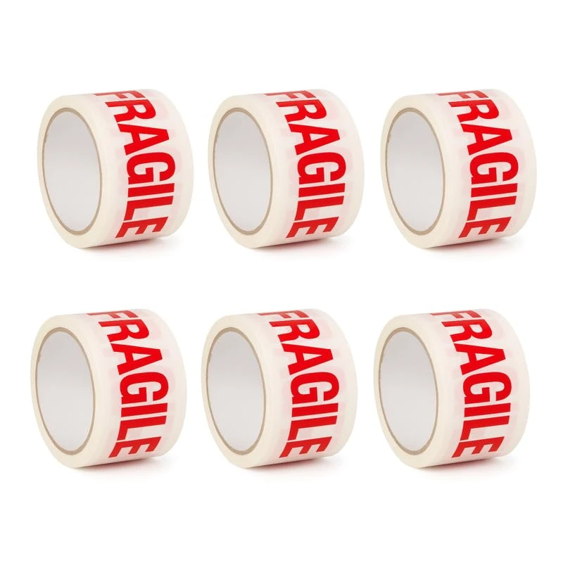 Heavy Duty Fragile Packing Tape - 24 Rolls of 48mm x 66m Strong Packaging Tape - Sticky Parcel Tapes for Boxes, Postage, Moving House - FSC Certified Shipping Tape for Wrapping Cardboard Box and More