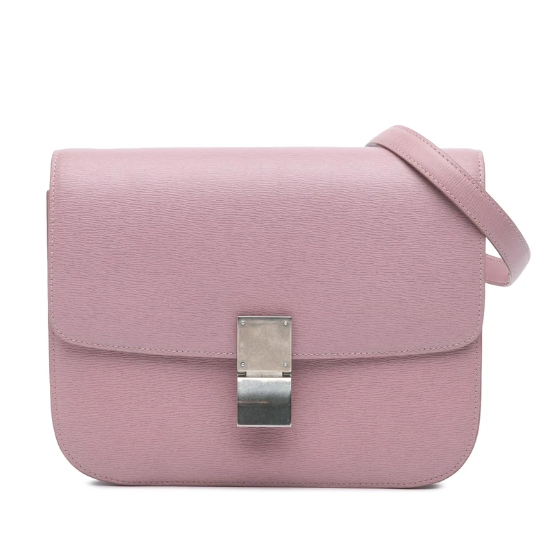 Celine Pre-Loved Medium Calfskin Classic Box Crossbody Bag