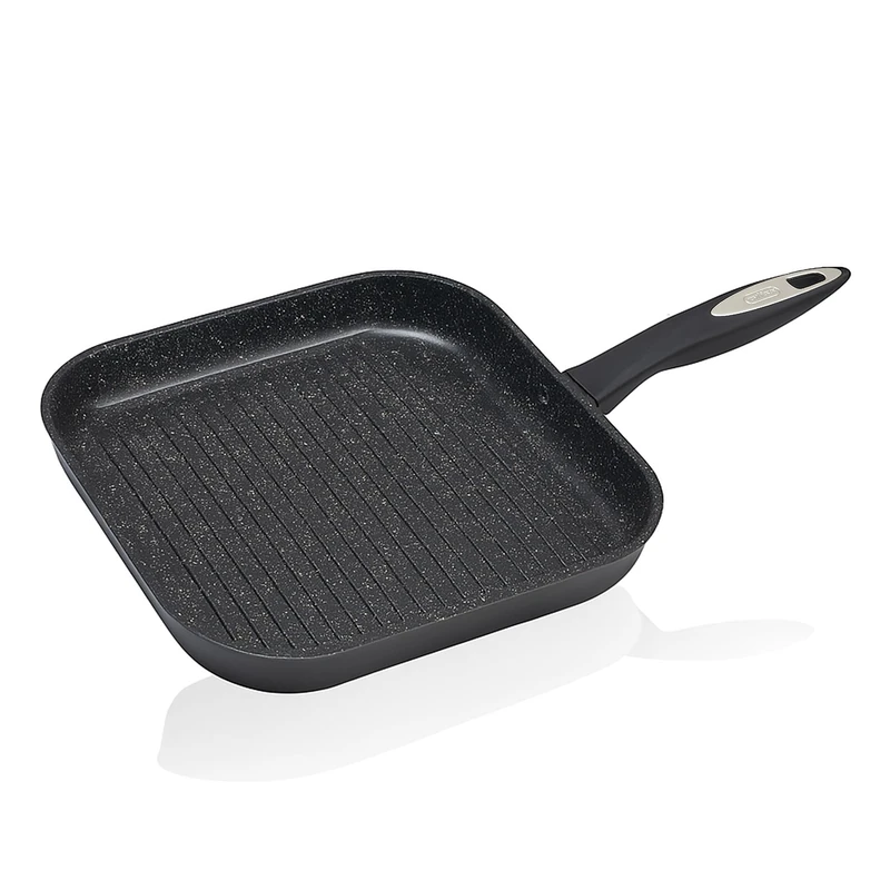 Zyliss Ultimate Ceramic Non-Stick Griddle Pan, 26cm Grill Pan, PFAS Free, Made from Fast Heating Forged Aluminium, Induction Hob Compatible, Dishwasher Safe