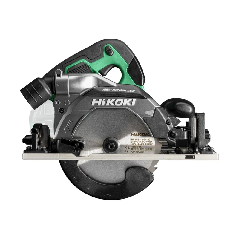 HiKOKI C3606DUMW2Z 36V Brushless 165mm Cordless Circular Saw with 66 mm Cutting Depth and Guide Rail Compatible baseplate, Body only with case