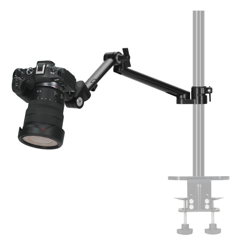 TARION Modular Desktop Camera Mount - 48 cm/19" DSLR Desk Arm with 1/4" Screw Ballhead 360 Degrees Adjustable - Compatible with 35 mm Rods - Titanrig Arm Z