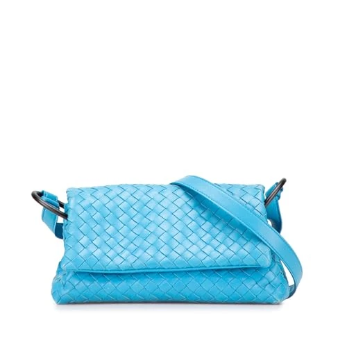 Bottega Veneta Pre-Loved Nappa Intrecciato Flap Crossbody Bag