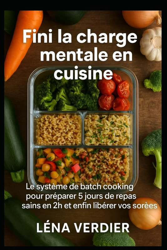 Fini la charge mentale en cuisine: Le système de batch cooking pour préparer 5 jours de repas sains en 2h et enfin libérer vos soirées. - Image 1