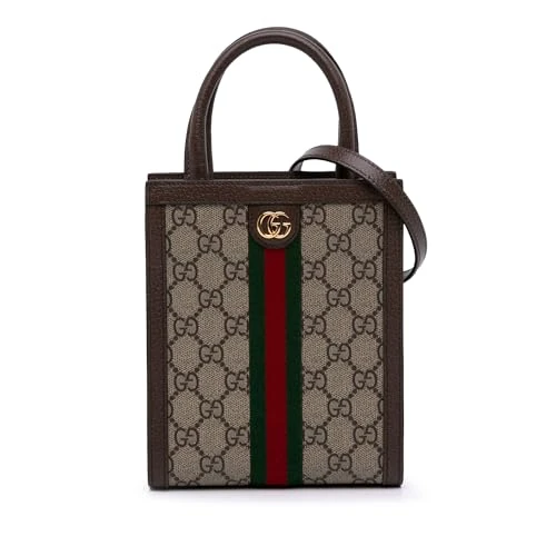 Gucci Pre-Loved Mini GG Supreme Ophidia Web Satchel Handbag