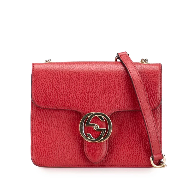 Gucci Pre-Loved Small Dollar Calfskin Interlocking G Crossbody Bag