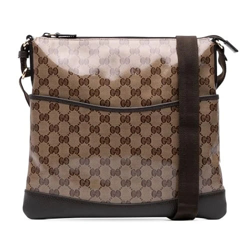 Pre-Loved GG Crystal Flat Messenger Bag Crossbody
