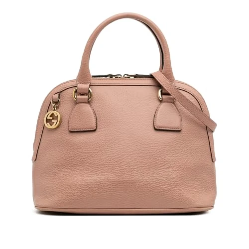 Gucci Pre-Loved Small Dollar Calfskin GG Charm Dome Satchel Handbag