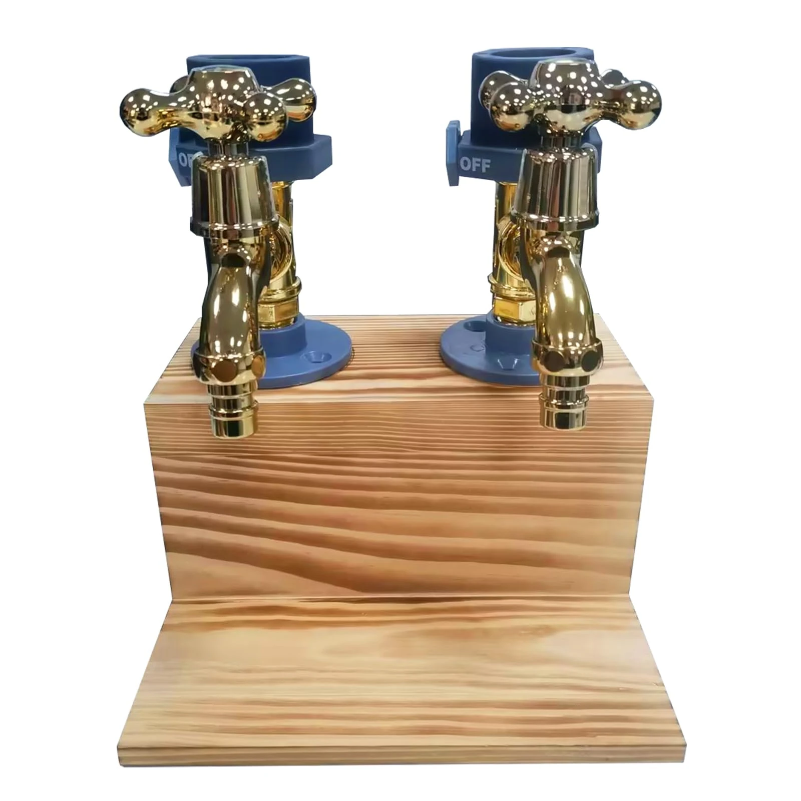 Whisky Dispenser, Beer Dispenser with 2 Tap Whiskey Decanter Combination Made of Wood and Brass Bar Accessories Whiskey Gifts Countertop Liquor Dispenser for Home Bar