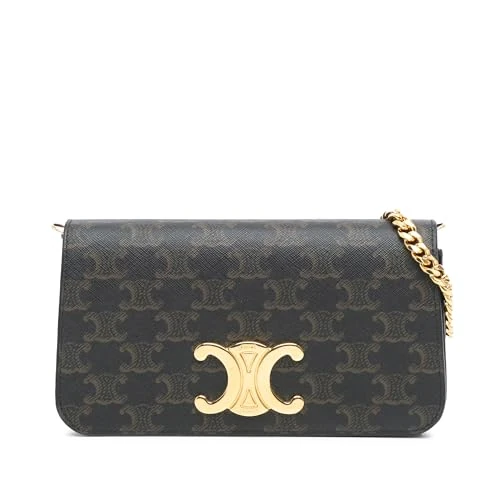 Pre-Loved Triomphe Coated Canvas Triomphe Multi Pochette Satchel