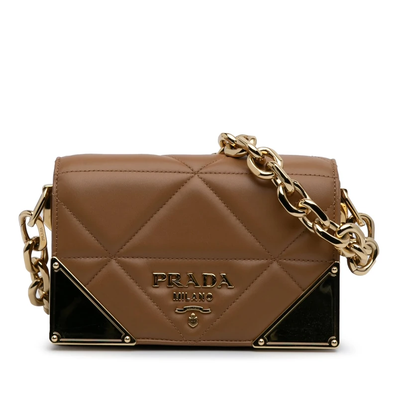 Prada Pre-Loved Nappa Stitched Satchel Handbag