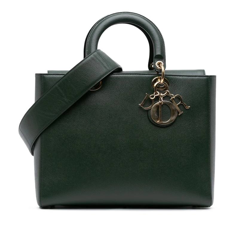Dior Pre-Loved Large Grained Calfskin Lady D Sire