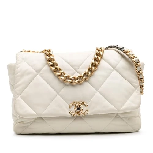 Chanel Pre-Loved Maxi Lambskin 19 Flap Handbag