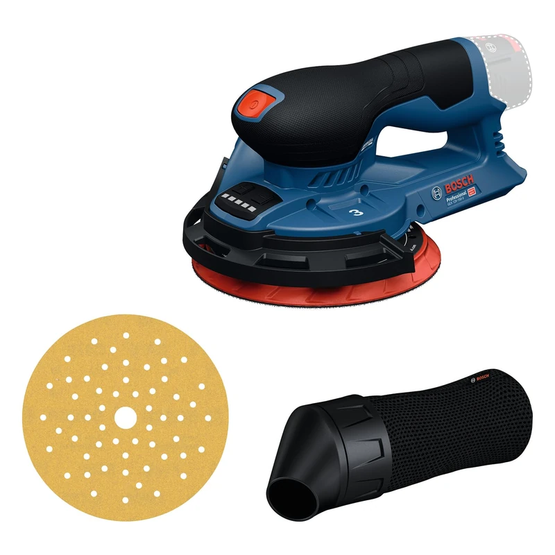 Bosch Professional 12V Cordless Random Orbit Sander GEX 12V-150-3 (incl. Sanding pad, Sanding Sheet, Guard Ring, dust Bag)