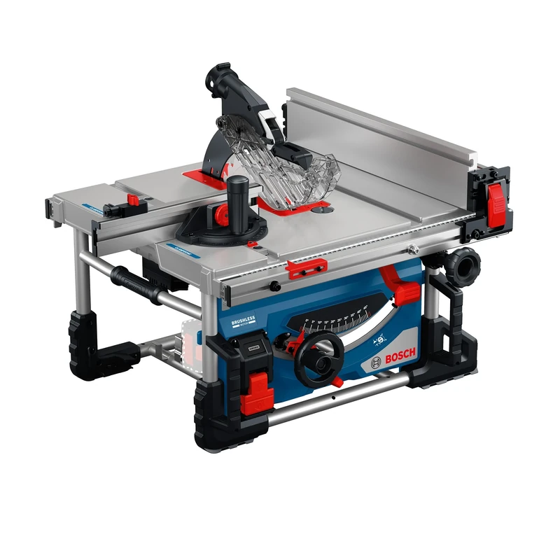 Bosch Professional 18V System Cordless Table Saw GTS 18V-70 (incl. Optiline Wood Blade, Angle Guide, Push Stick, Ring Spanner, Protective Cover, 2X Adapter, Profile Rail, Hex Key, Parallel Guide)