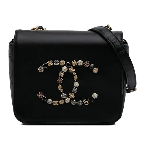 Pre-Loved Lambskin Lucky Charms Flap Crossbody Bag