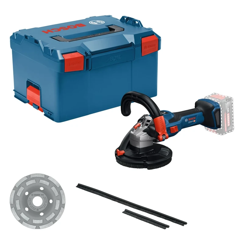 Bosch Professional 18V System Cordless Concrete Grinder GBR 18V-15 S (incl. Diamond Cup Wheel, pin-Type face-Wrench, Spare Two-Part Brush Collar, L-BOXX 238)
