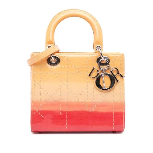 Dior Pre-Loved Medium Ombre Patent Cannage Lady Handbag