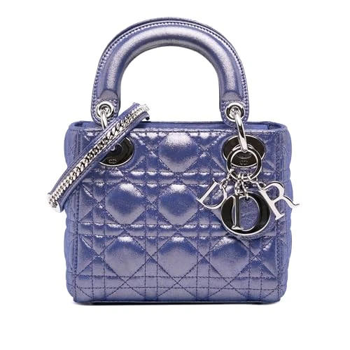 Dior Pre-Loved Mini Iridescent Lambskin Cannage Lady