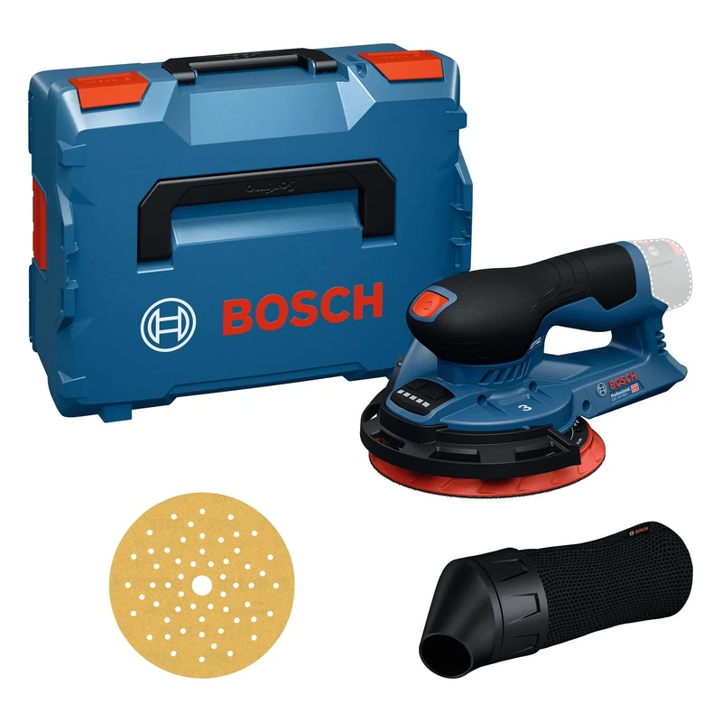Bosch Professional 12V Cordless Random Orbit Sander GEX 12V-150-3 (incl. Sanding pad, Sanding Sheet, Guarding Ring, dust Bag, L-BOXX 162)