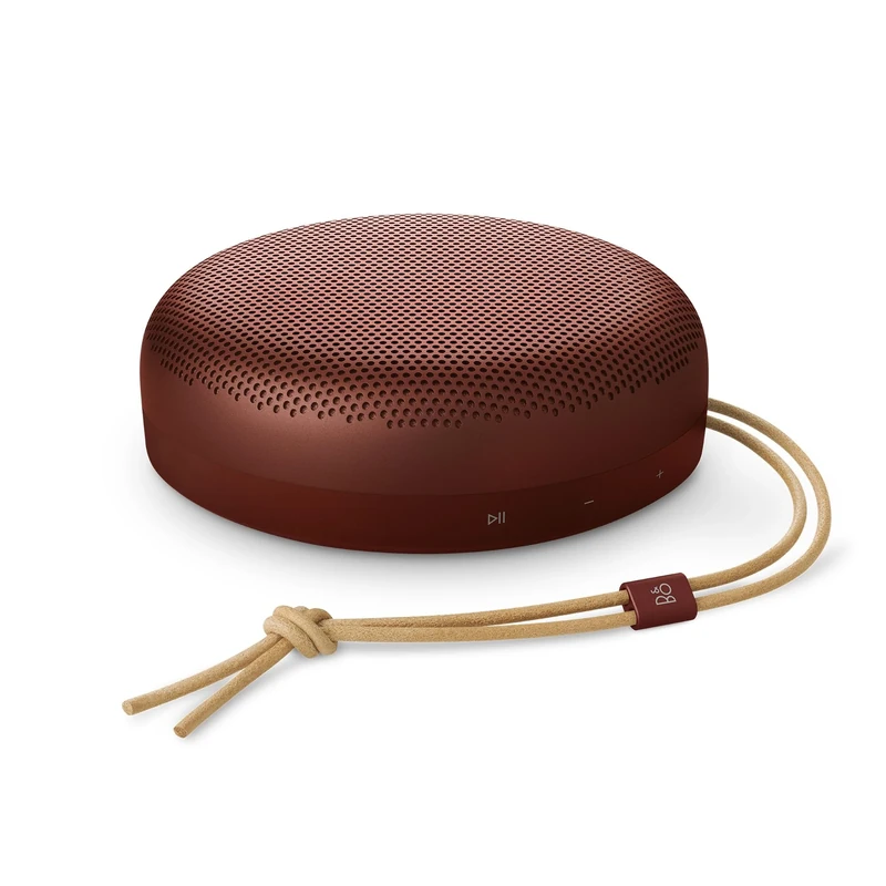 Bang & Olufsen Beosound A1 (3rd gen) – Portable Compact Wireless Bluetooth Speaker, Waterproof (IP67), C2C certified, up to 24 hours of playtime and 3 Microphones for clear voice calls - Rustic Red
