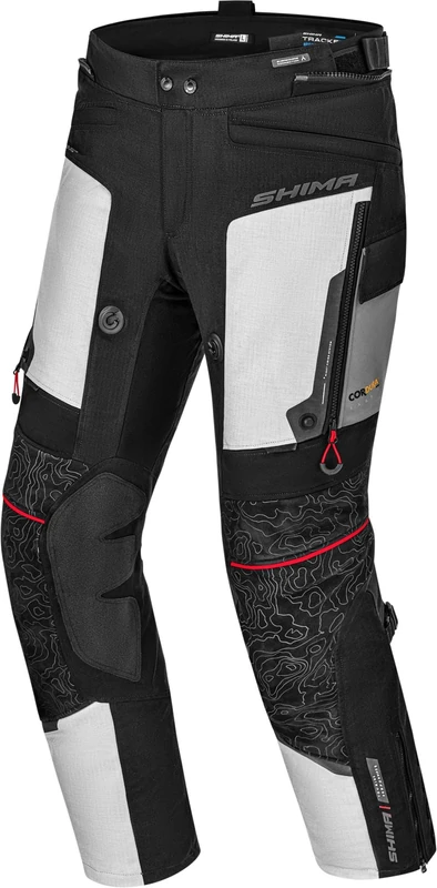 SHIMA Tracker Motorcycle Trousers for Women GFLEXX Knee Protectors Motorbike Armoured Motorbike Suit Lightweight Protective Ventilated Reinforced Armored Bike (Womens Trousers, Light Grey, 3XL)