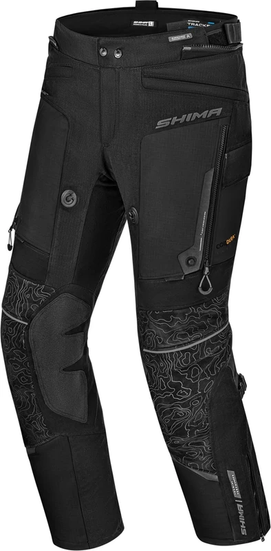 SHIMA Tracker Motorcycle Trousers for Men GFLEXX Knee Protectors Motorbike Armoured Motorbike Suit Lightweight Protective Ventilated Reinforced Armored Bike (Mens Trousers, Black, M)