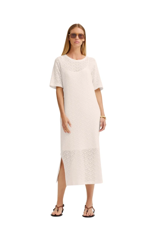Bugatti Women's Summer Dress with Structure, Cotton Mix, Modern Fit