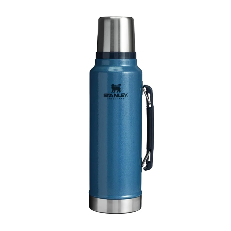 Stanley 1913 Classic Legendary Thermal Flask 1.4L - Keeps Hot Or Cold for 40 Hours - BPA-Free Insulated Bottle - Stainless Steel Coffee Flask - Leakproof - Dishwasher Safe - Hammertone Lake