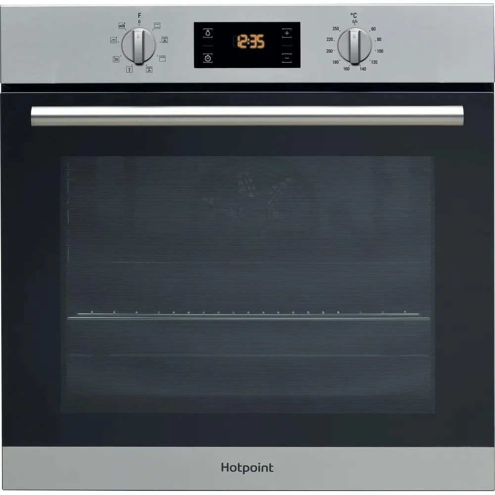 Class 2 SA2 544 C IX Multiflow Plug-in Electric Single Oven, 66L Capacity, Stainless Steel, Multifunction Cooking, Easy Clean Enamel, Programmable Timer, Energy Efficient